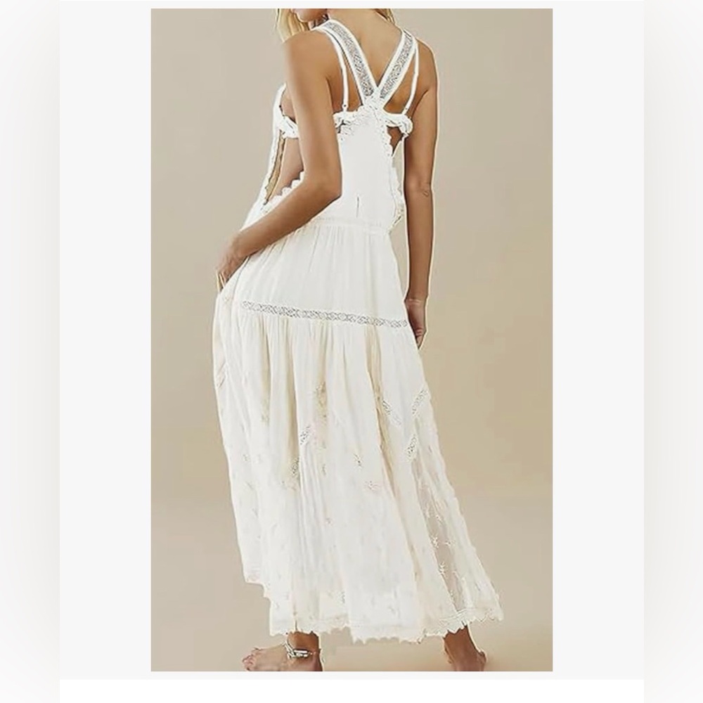 White Lace Overall Dress, Medium, New without tags - Picture 5 of 5